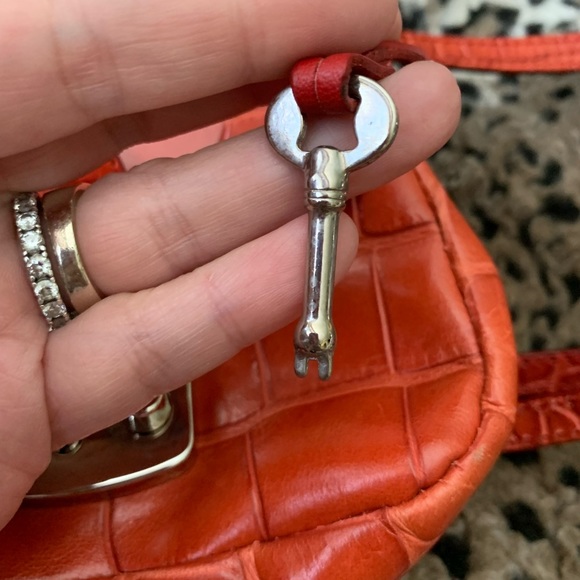 ⚫️SOLD⚫️Furla Mini Croc Crossbody & Dustbag - Picture 4 of 14